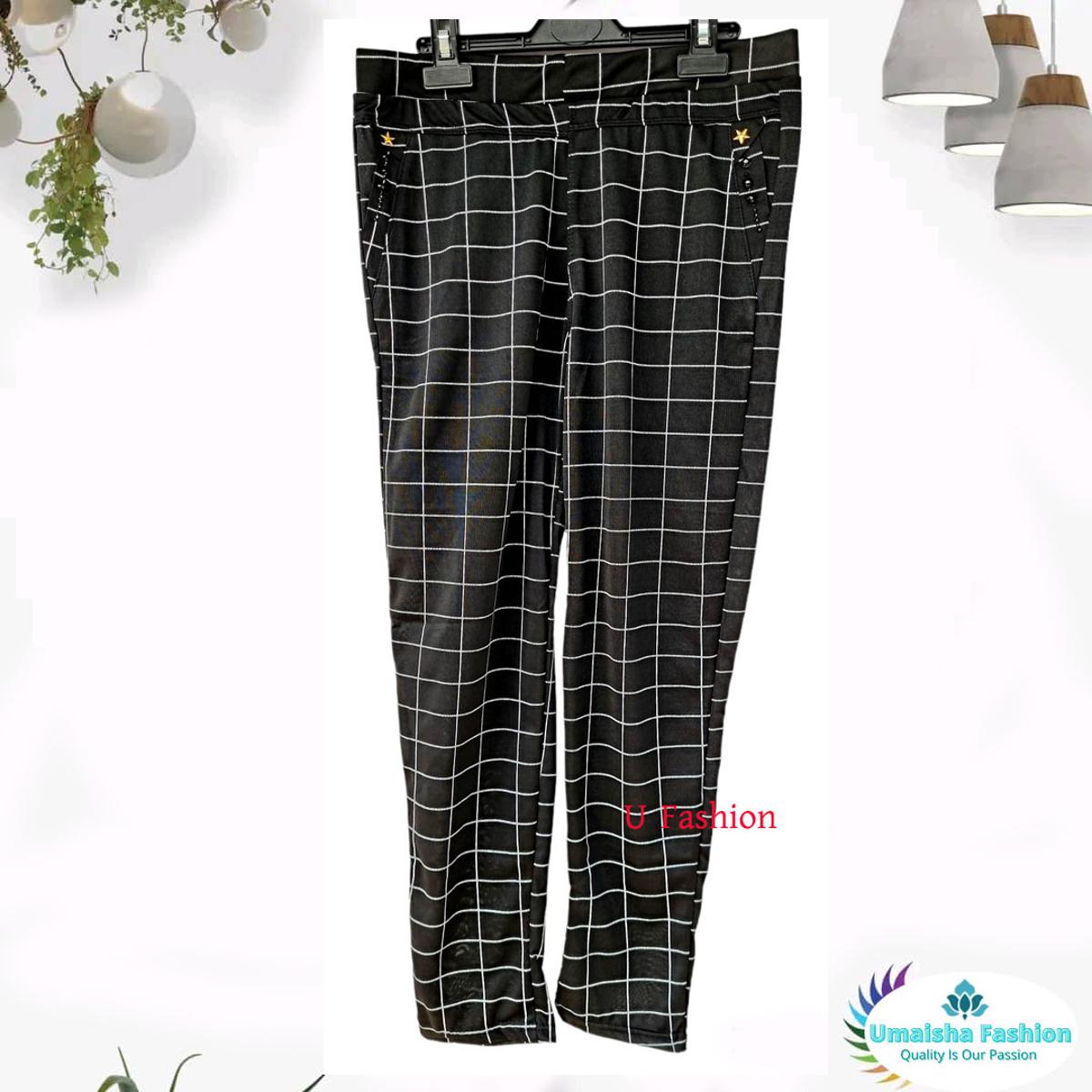 Ladies Stylish Streachy Linen Formal Pant