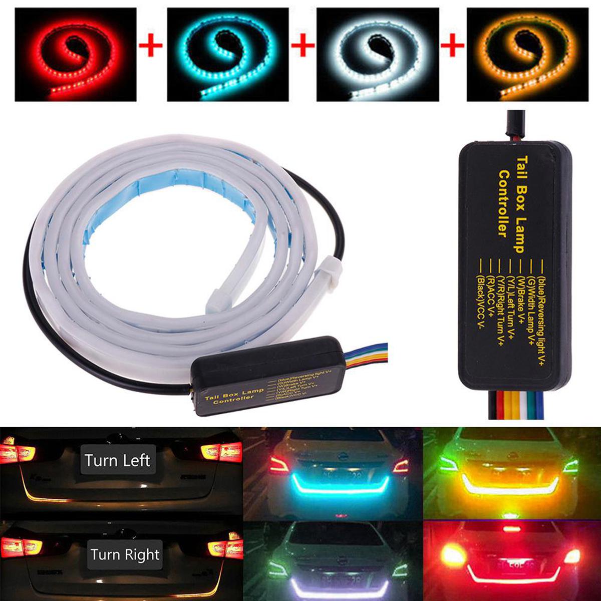【Lejia】1.2m 12V Car Colors Flow Type 36 Car Tailgate Strip Brake Driving Turn Light
