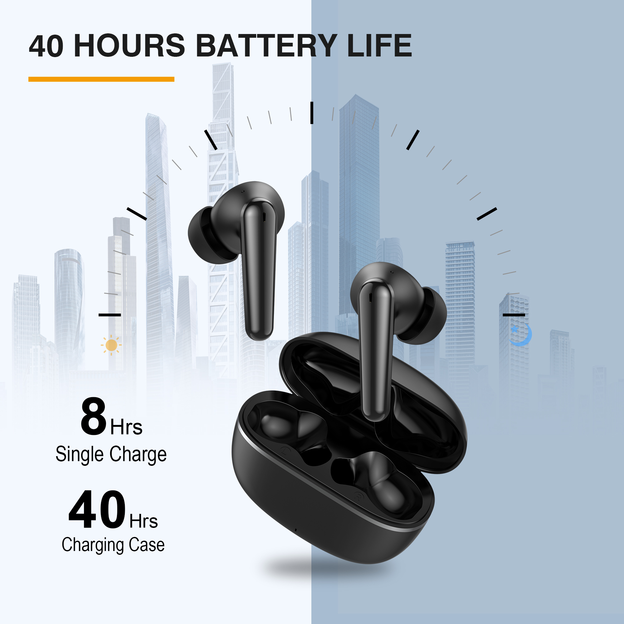 Tranya TWS T30 Ultra Low-latency Game Mode True Wireless Earphones Bluetooth. 
