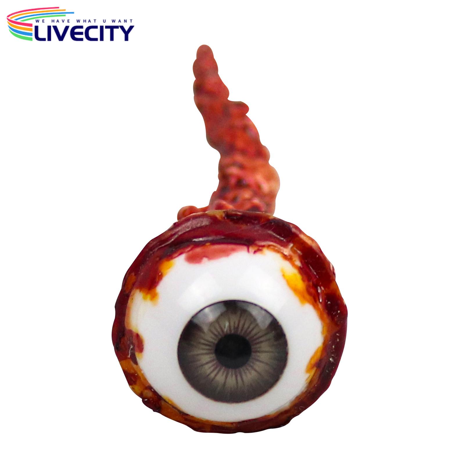 Lifelike Halloween Eyeballs Gothic Halloween Decor Scary Ripped Out Eyeball Decoration with Hook for Party Event Realistic Halloween Eyeball Decor