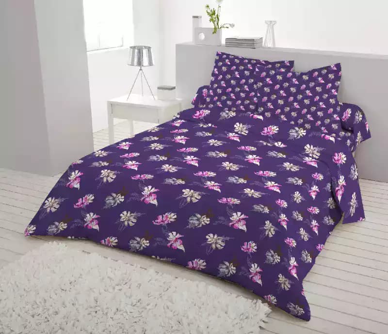Double Size Cotton Bed Sheet Set - Multicolor