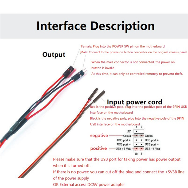 Desktop Computer PC Wireless Power-on Button DIY Personalized Power-on Start Wireless Remote Control PC Switch Easy Install. 