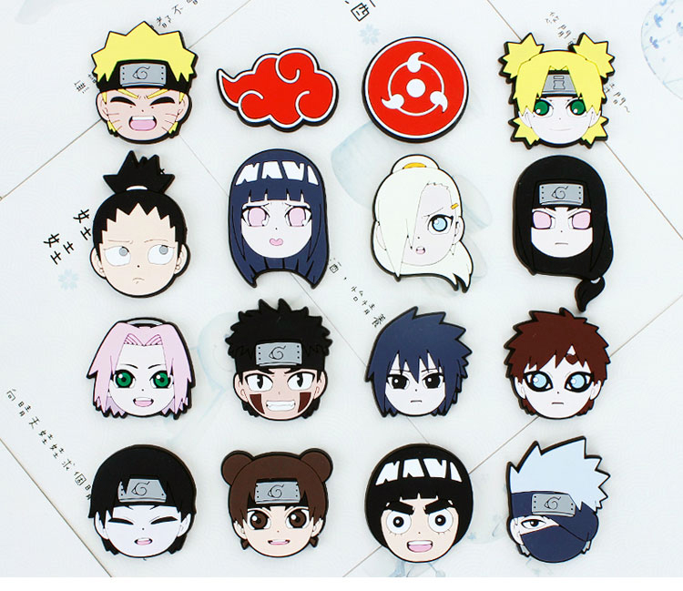 1 Pcs Anime Crocs Charms Naruto Decoration Cute Sandals Shoes Accessories Kawaii PVC Badges DIY for Boys Kids Christmas Gift Set. 