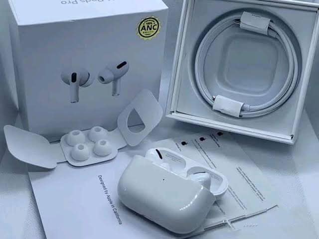 Air.pods Pro ANC 100% l Active Noise CancellationAirpods pro For apple Touch Control sensored White (1:1). 