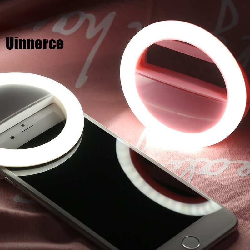 【VisioN Shop】Universal Selfie LED Ring Flash Light Portable Phone 36 LEDS Selfie Lamp Ring Clip For IPhone 6 8 7 Plus 11. 