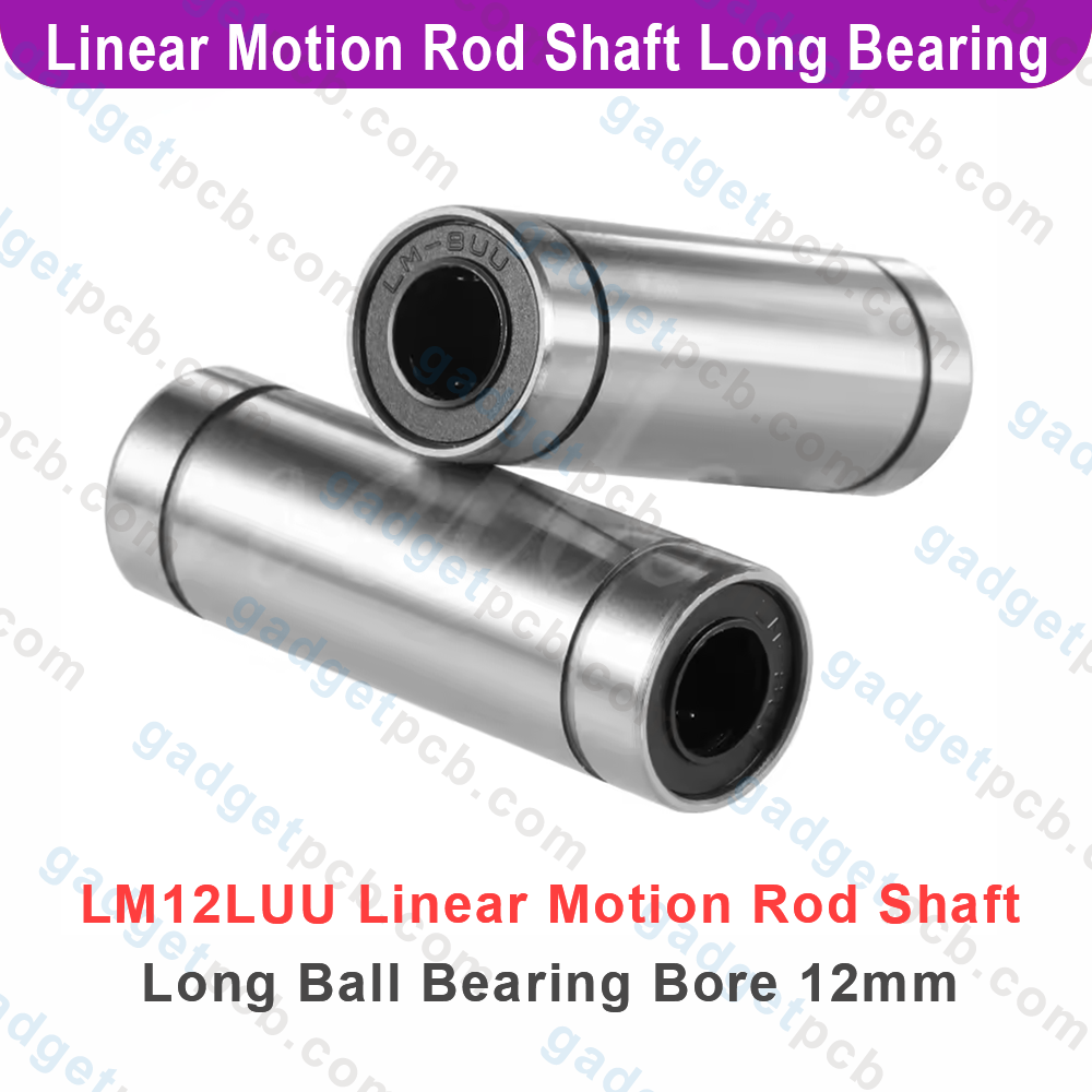 LM12LUU Linear Motion Rod Shaft Bearing 12mm Inner Diameter LM12LUU Linear Motion Long Ball Bearing Bushing For 3D Printer CNC Machine Parts. 
