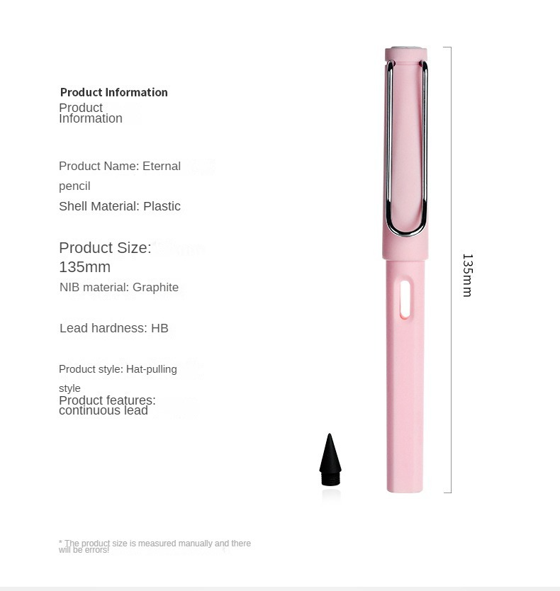 Unlimited/Infinity Magic Pencil with Eraser and Replacement Nibs, Tree-Friendly Cute Forever Pencil for Kids Writing, Sketch, Drawings Inkless Pen for Flawless Handwriting: Effortless and Timeless Pencil. 