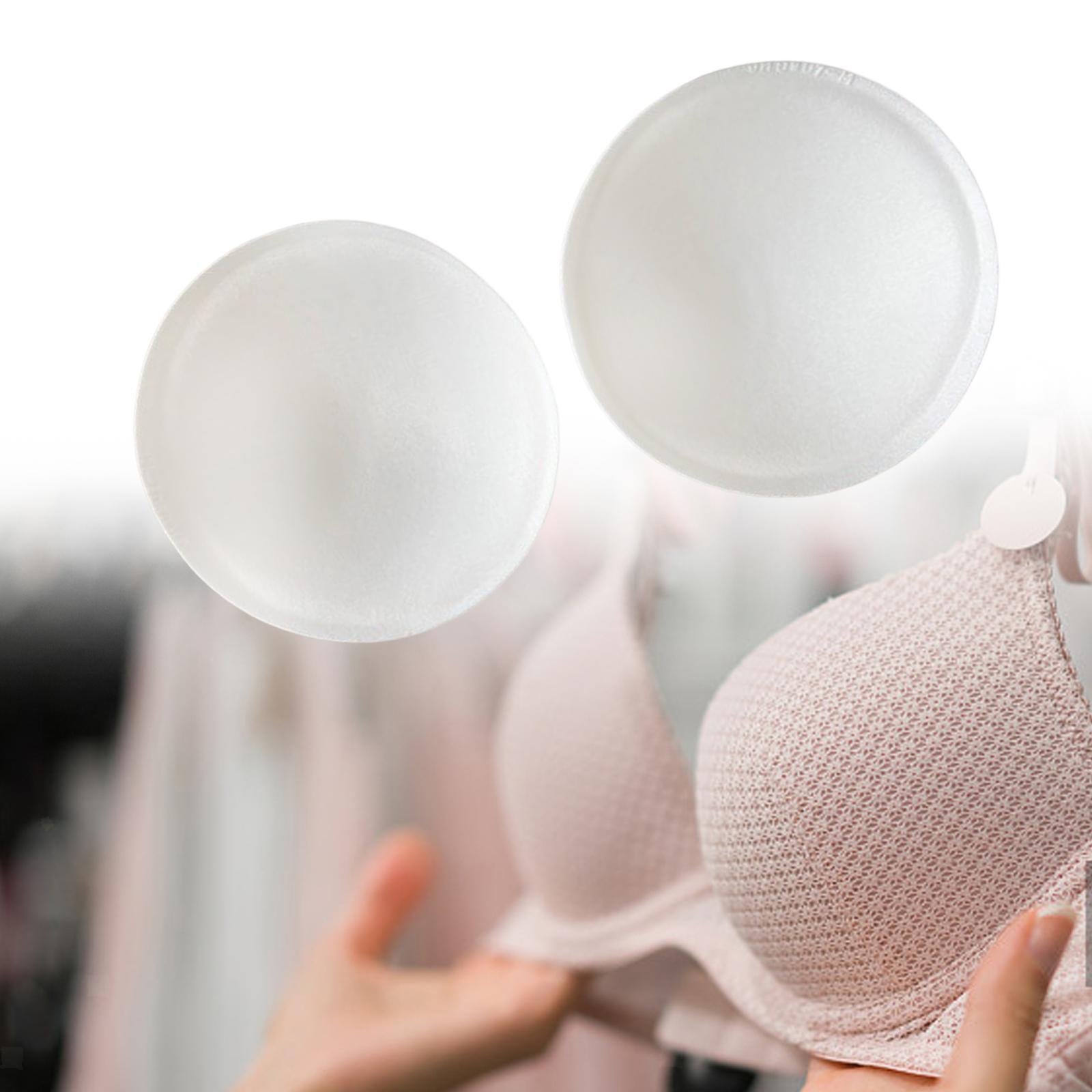 Retailcare Bra Inserts Push-Up Pads, Round Sponge Cup Inserts, 2 PCS (White)