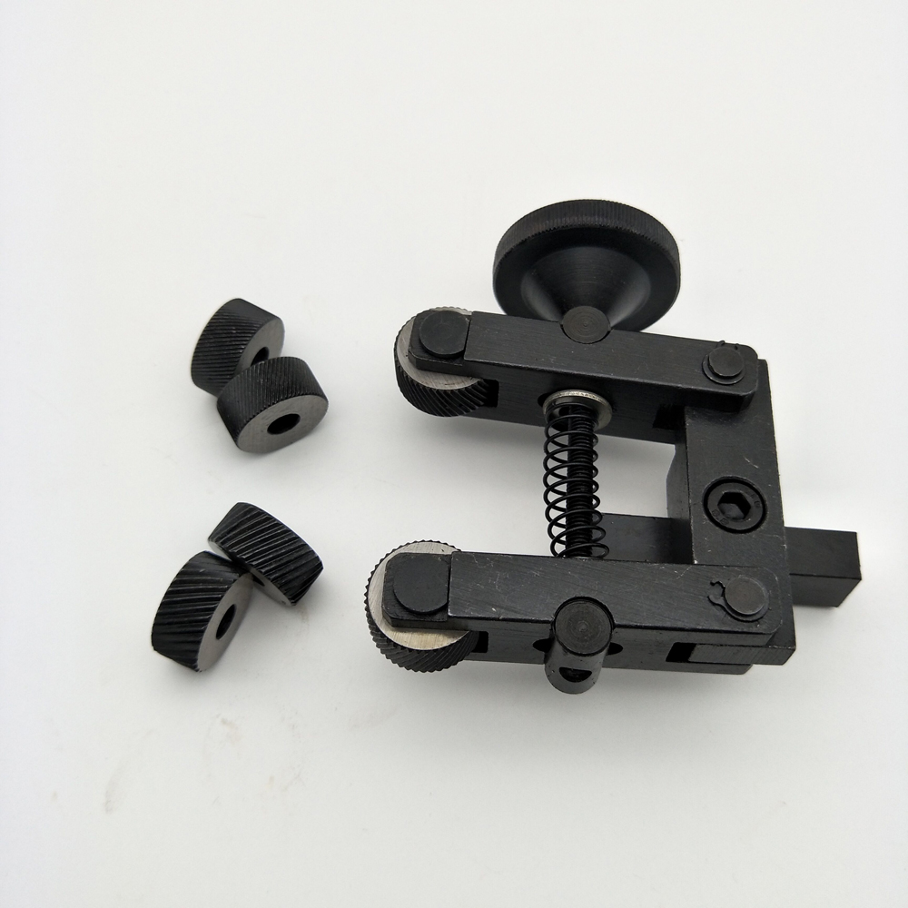 Mini Size Lightweight Portable Knurling Knurler Tool Holder Linear Knurl Tool Lathe Adjustable Shank with Wheel. 