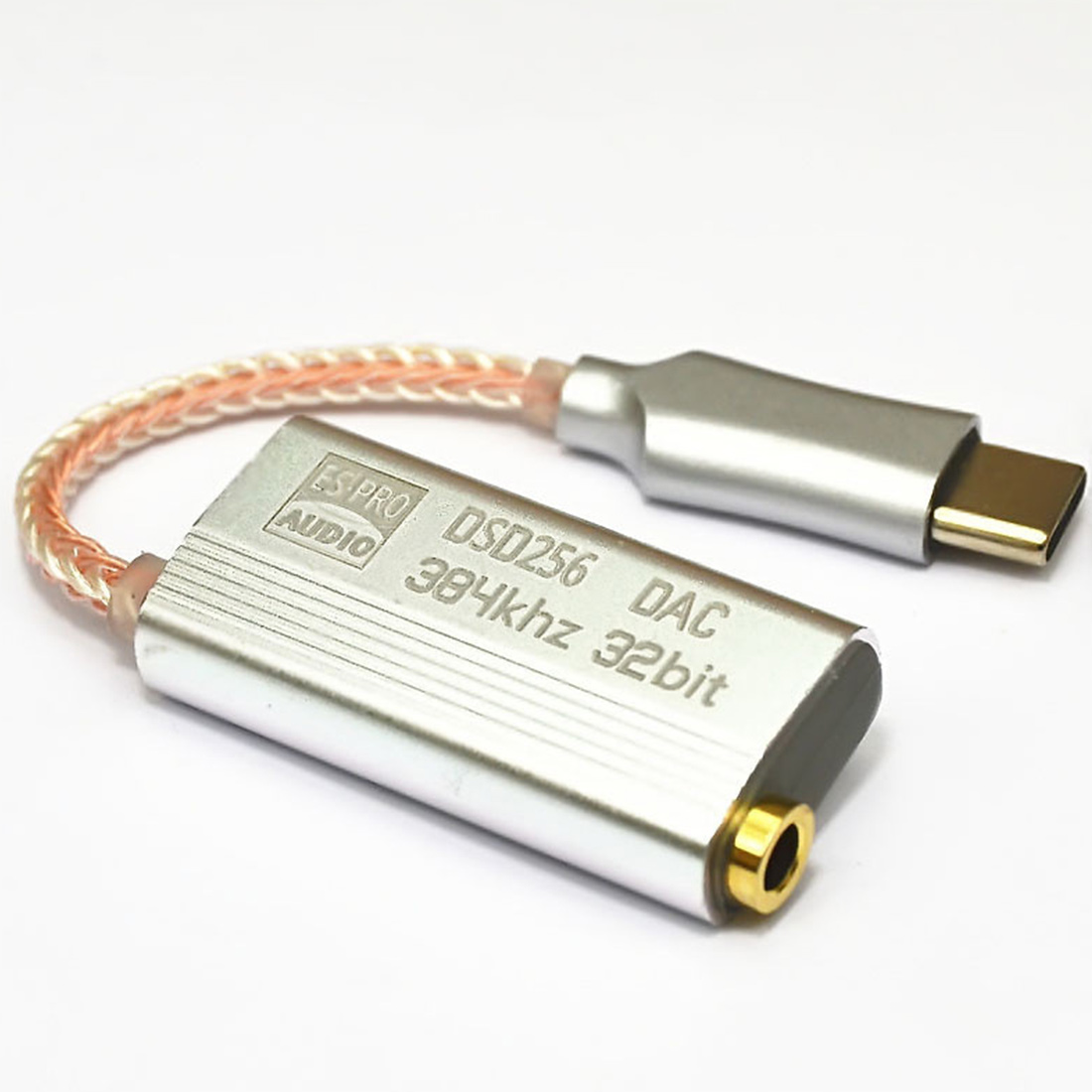 DAC ES9318 USB Type C Headphone Adapter HiFi Decoding AMP Adapter. 