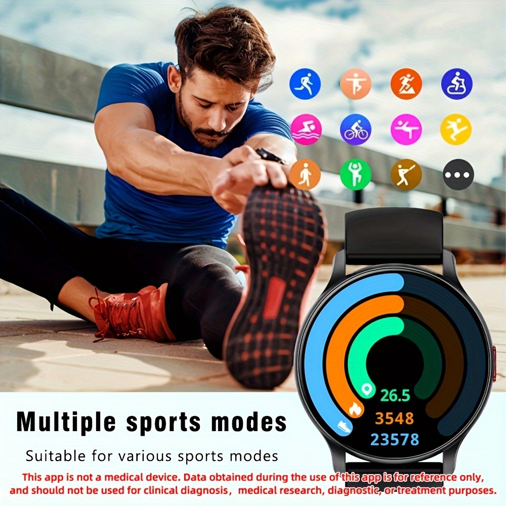 1.43 Inch Full Touch Screen Round Wireless Wireless Call Watch Smart Watch, With 100 Sports Modes Exercise Fitness Tracker, Voice Calling Always On Display Smart Watch For Men Women. 