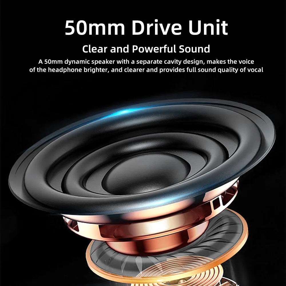 DAREU Dual-mode Wireless BT5.1 ENC Microphone Gaming Headset 7.1 Surround Sound 50mm Driver Over-ear Earphone for PS4 / XBOX. 