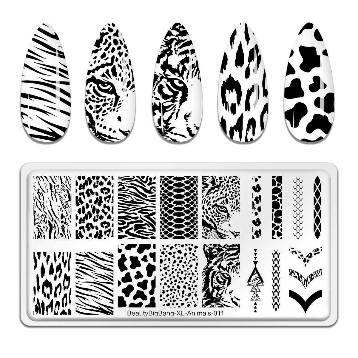 BeautyBigBang 2023 New Animals Nail Stamping Plates DIY Leopard Serpentine Zebra Nail Art Stencil Stamping Template Plate. 