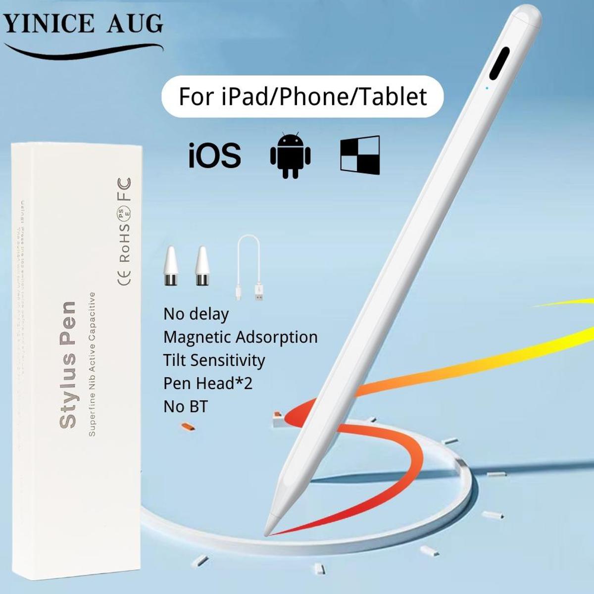 Stylus Pen For iPad With Palm Rejection,For iOS and Android Universal Capacitive Tablet Stylus Pens For Precise Writing/Drawing