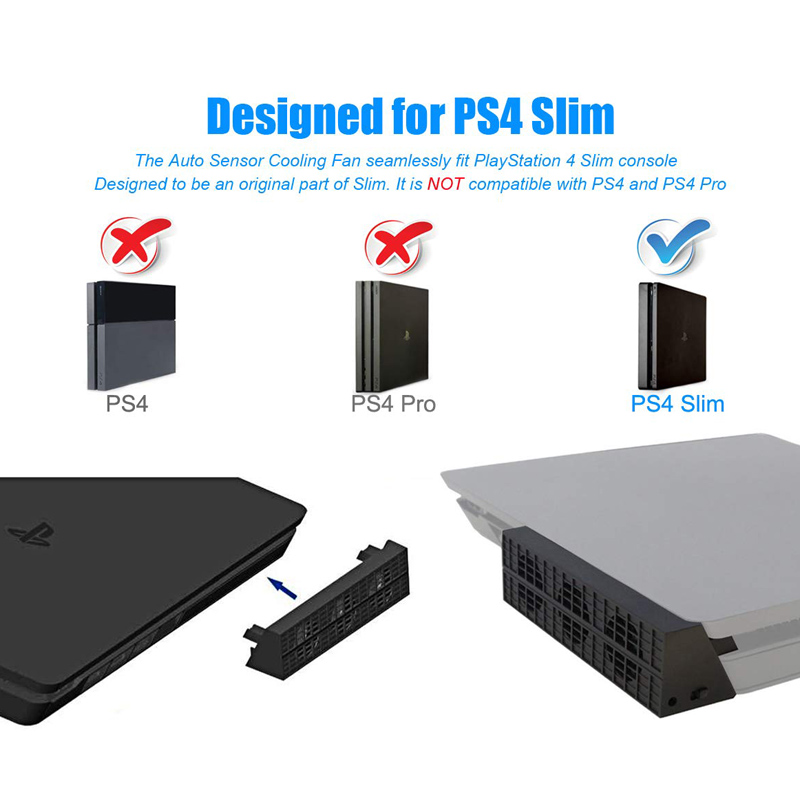 Temperature Control Cooling Fan for Sony PS4 Slim Cooler Game Accessories for PlayStation4 PS4 ,external Temperature Control Pad. 