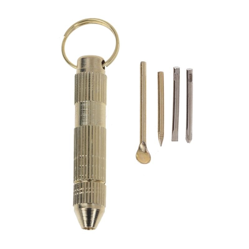 4 in1 Mini Portable Tools Screw Driver Pick Ear Nose Tooth Opener Screwdrivers Ear Pick Ear Cleaner Keychain Kit Tool. 