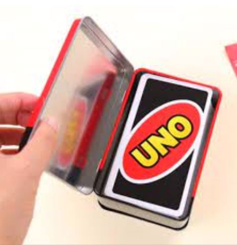 Mag Creation UNO Card Game Tin Metal Box. 
