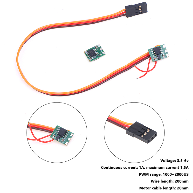 Micro 1A RC ESC DIY 5V DC Brushed Motor Speed Controller Motor Reducer Micro Motor Drive Module Two Wire Brush Controller ESC Creek