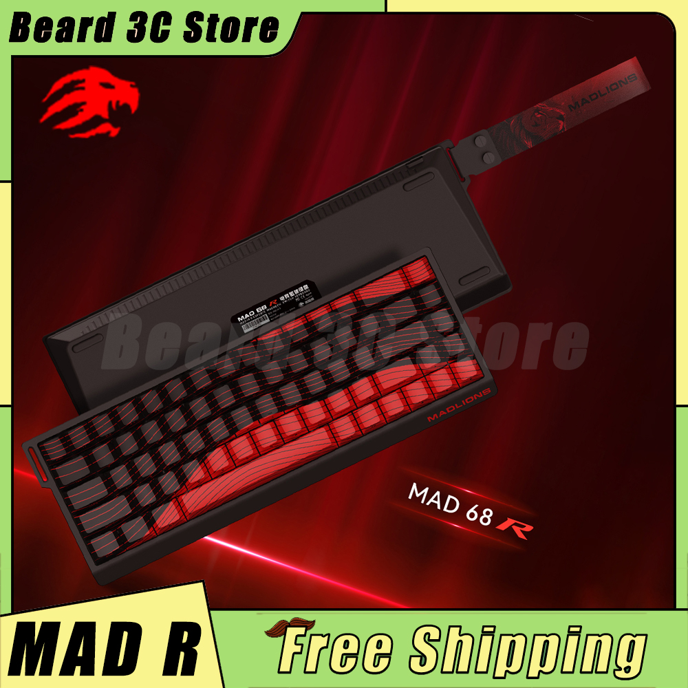 MADCATZ MAD 60/68HE/R Magnetic Switch Keyboard Hot Swap Wired Gaming Keyboard Rapid Trigger Custom Keyboard PC Gamer Accessories