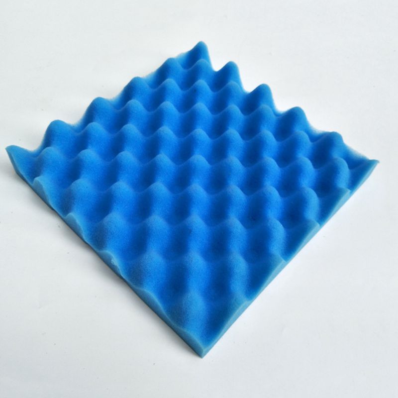 6 Pack Black + blue / Charcoal egg crate foam acoustic tiles soundproofing foam panels sound insulation soundproof foam padding sound dampening Studio padding 30x30x3.8cm. 