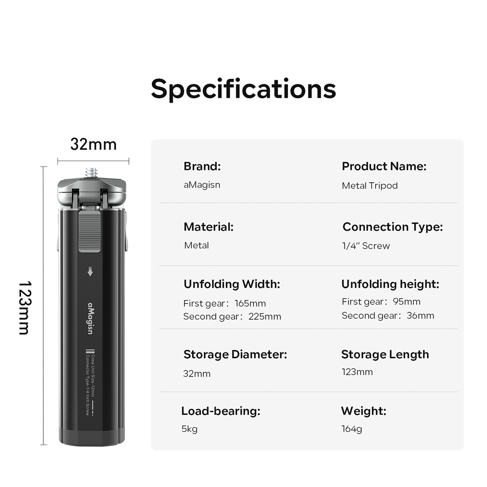 Camera Tripod Aluminium Alloy Gimbal Camera Stabilizer Tabletop Tripod Selfie Stick Tripod Action Camera Accessories. 