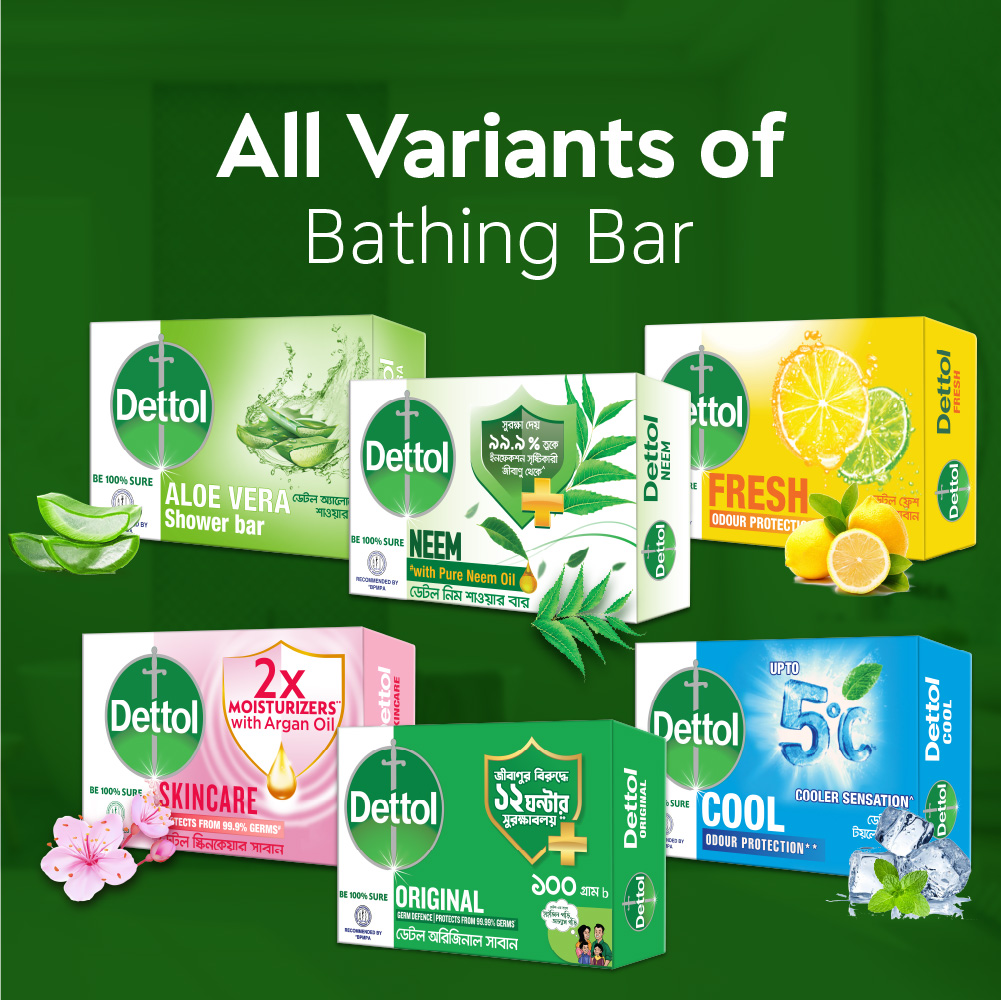 Dettol Mini Soap Original 27gm Bathing Bar, Soap with protection from 100 illness-causing germs. 