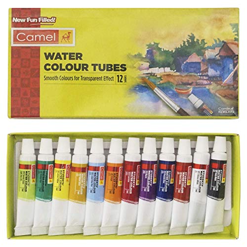 উটের শিক্ষার্থীদের জল রং 12 রঙের টিউব (5ml) - water color. 