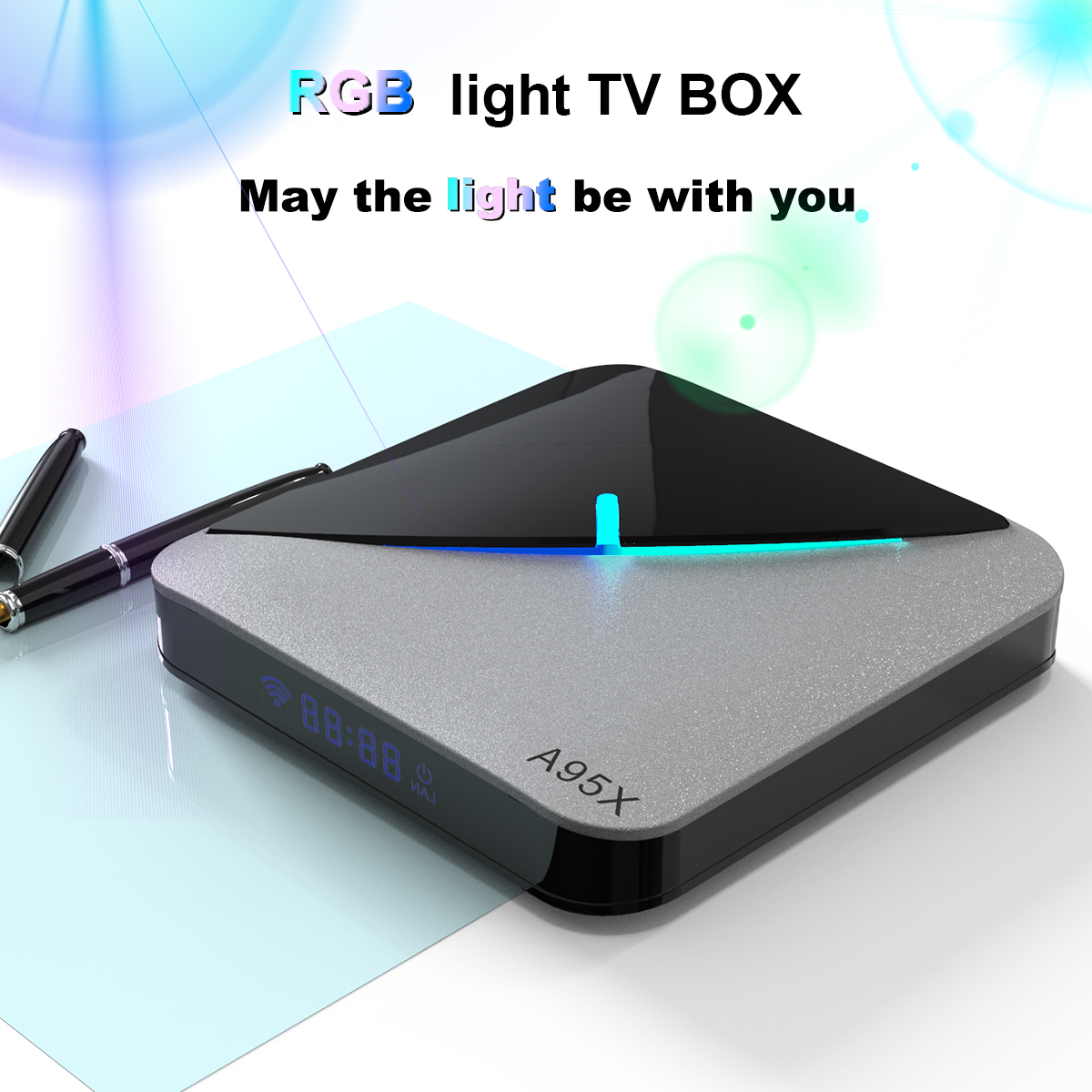 A95X F3 Air Android TV BOX Amlogic S905X3 Android 9.0 2.4G 5G Dual WiFi BT LAN 100M 4K RGB Light TV Box Media Player A95XF3 Air. 
