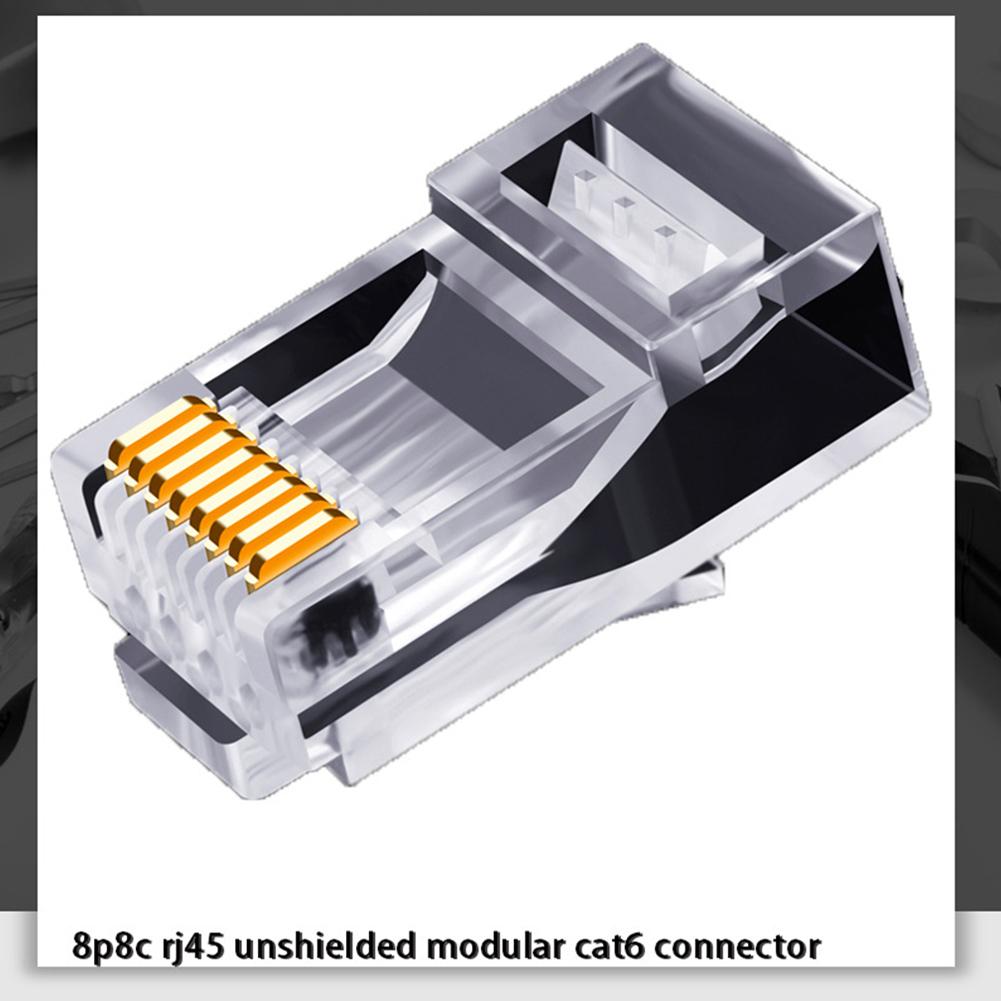 【FUPANG】10PCS Network Modular Plug Cat6 CAT6e Connector utp Modular Plug. 