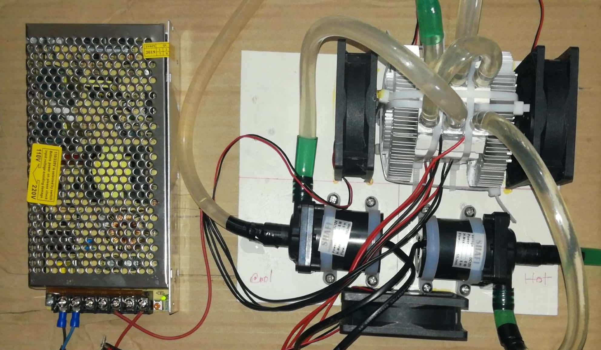 DIY kits Thermoelectric Peltier Refrigeration Cooling System Water Cooling Project 01 Pc SMPS 12 Volt 10 Amp+2Pcs Mini Pump+2 Pcs PC Heatsink+3 Pcs Double Water Block+2 Pcs Fan+4 Pcs Peltier Module TEC1-12706 Coolers+2 Pcs Colling Fan+1 Pc Tharmal Paste