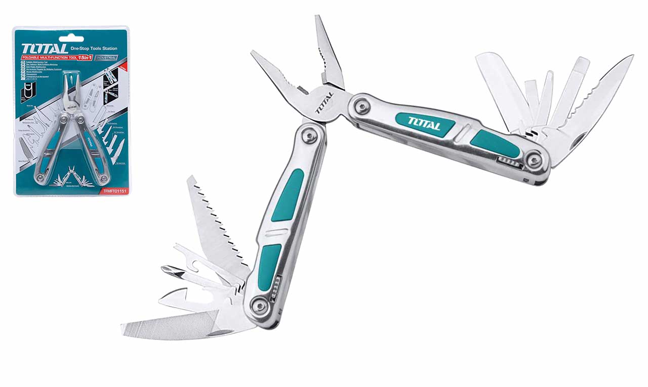 Foldable multifunction tool TOTAL-TFMFT01151. 