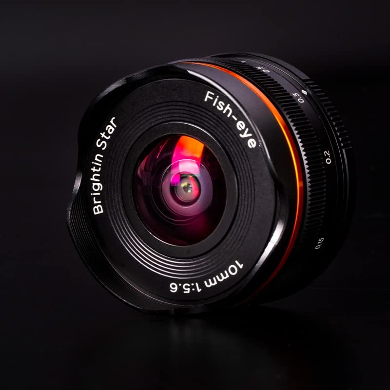 Brightin Star 10mm F5.6 Fisheye Wide Angle APS-C Mirrorless Camera Lens for Sony ZV-E10 A6400 Canon EF-M Nikon Z Fujifilm 10 5.6. 