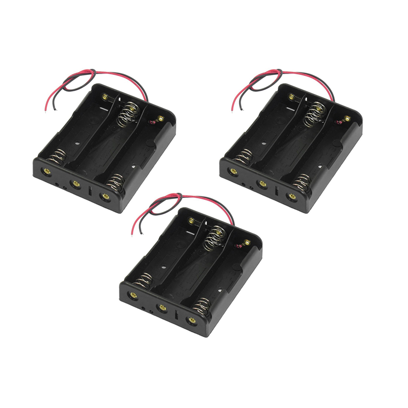 3X Series 3.7V Flat Tip Battery Holder Case for 3 x 18650 Batteries
