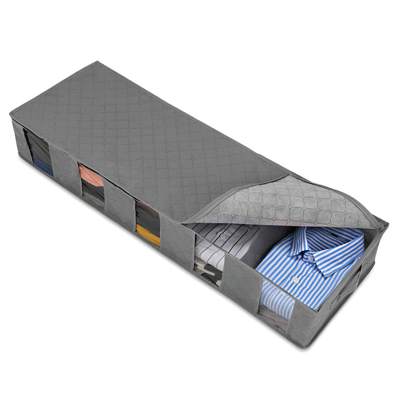 Amazon Home Moisture-proof and Dust-proof Storage Box Under the Bed Non-woven Clothes Organizing Bag Under-the-Bed Separation Storage Bag