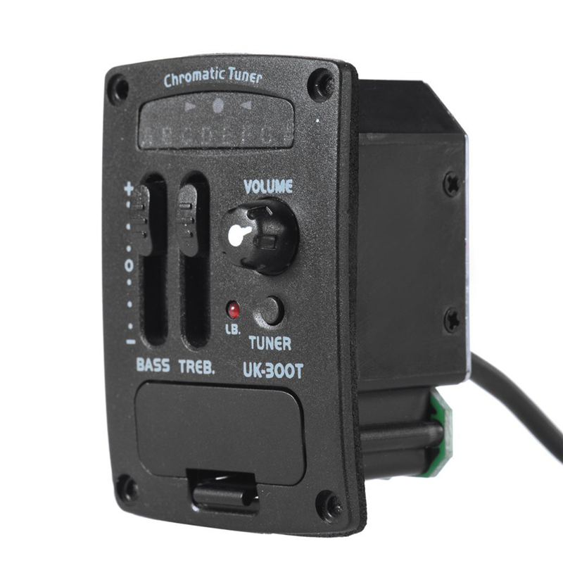 2X Uk-300T Ukulele Piezo Pickup Preamp 2-Band Eq Equalizer Ukelele Pickups Tuner System. 