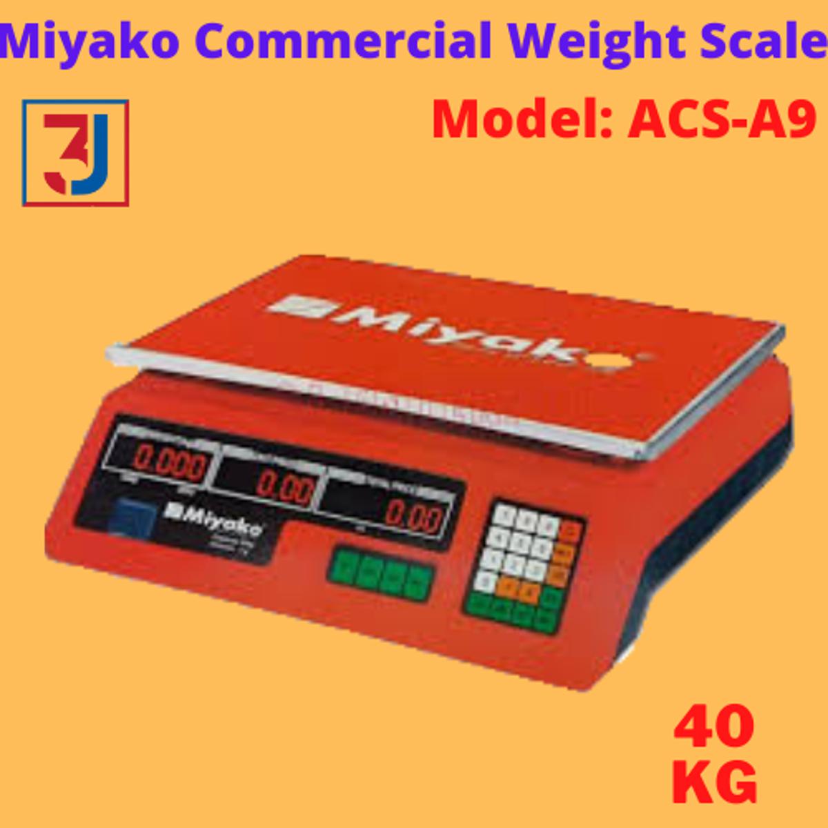 Commercial Weight Scale, Digital Weight Machine, Price Computing Scale with Tare Function 40 kg. 
