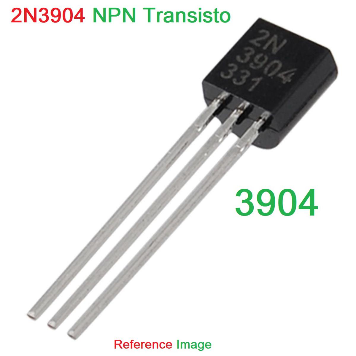 10Pcs- 3904 Transistor 2N3904 Transistor 2N-3904 40V 0.2A 1.5W 3 Pin Leads NPN General Purpose Transistor NPN Transistor TO-92 Package