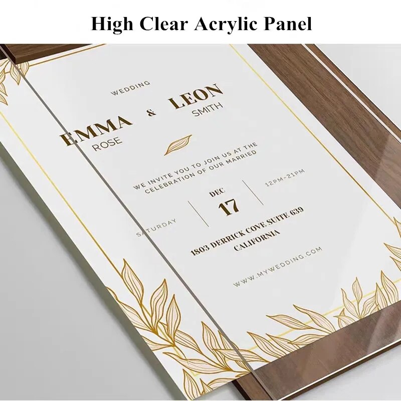 A4 210x297mm 8.5x11 Inch Acrylic Sign Holder Menu Paper Advertising Display Stand Wood Base Price List Label Poster Frame. 