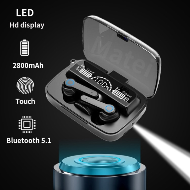 M19 TWS Wireless Bluetooth 5.1 Earbuds - Featuring Touch Control, HD Mirror, and the Latest Updates for Enhanced Performance. 