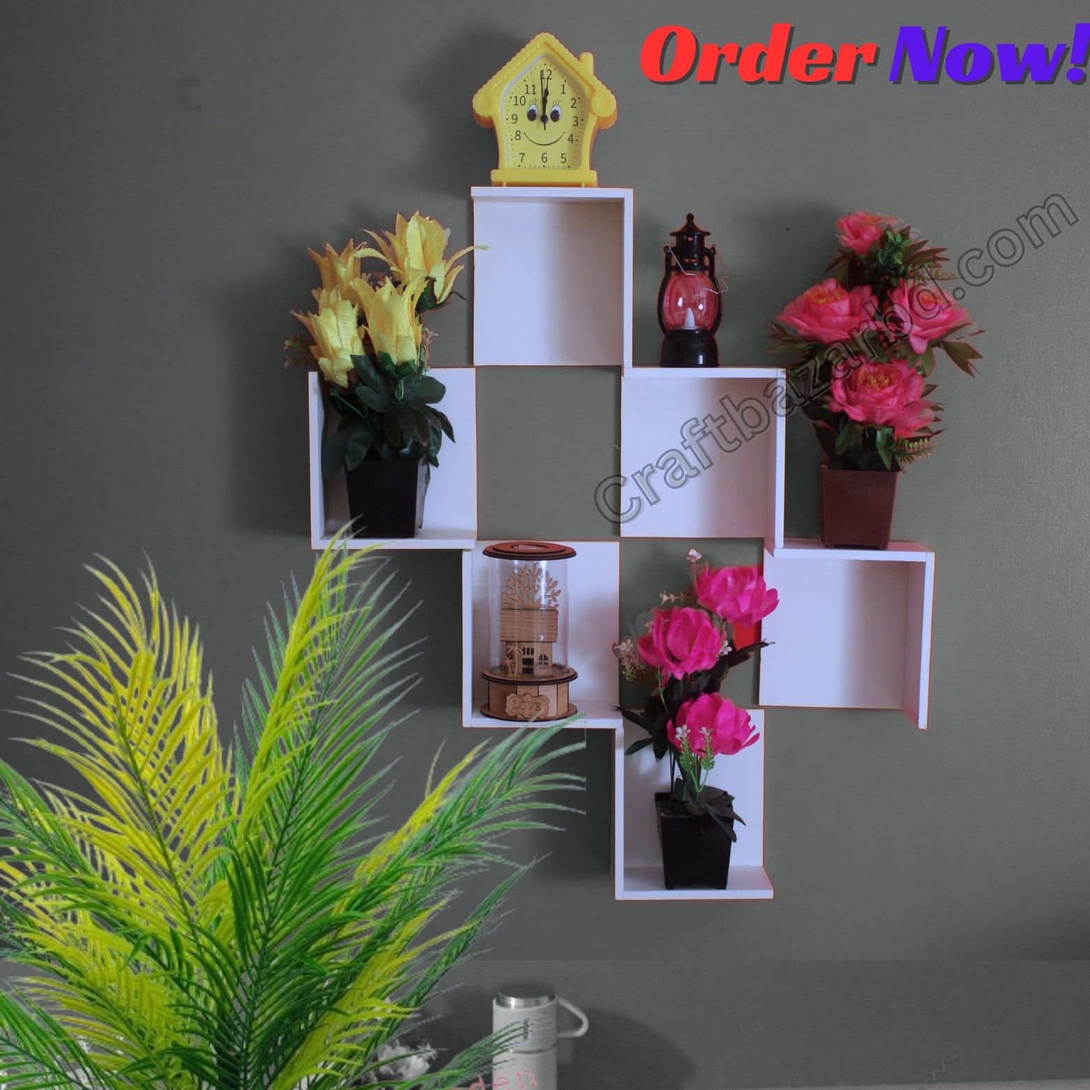L-Shaped Wall Shelf - Waterproof Self-Adhesive Decorative Shelf for Home Storage. 