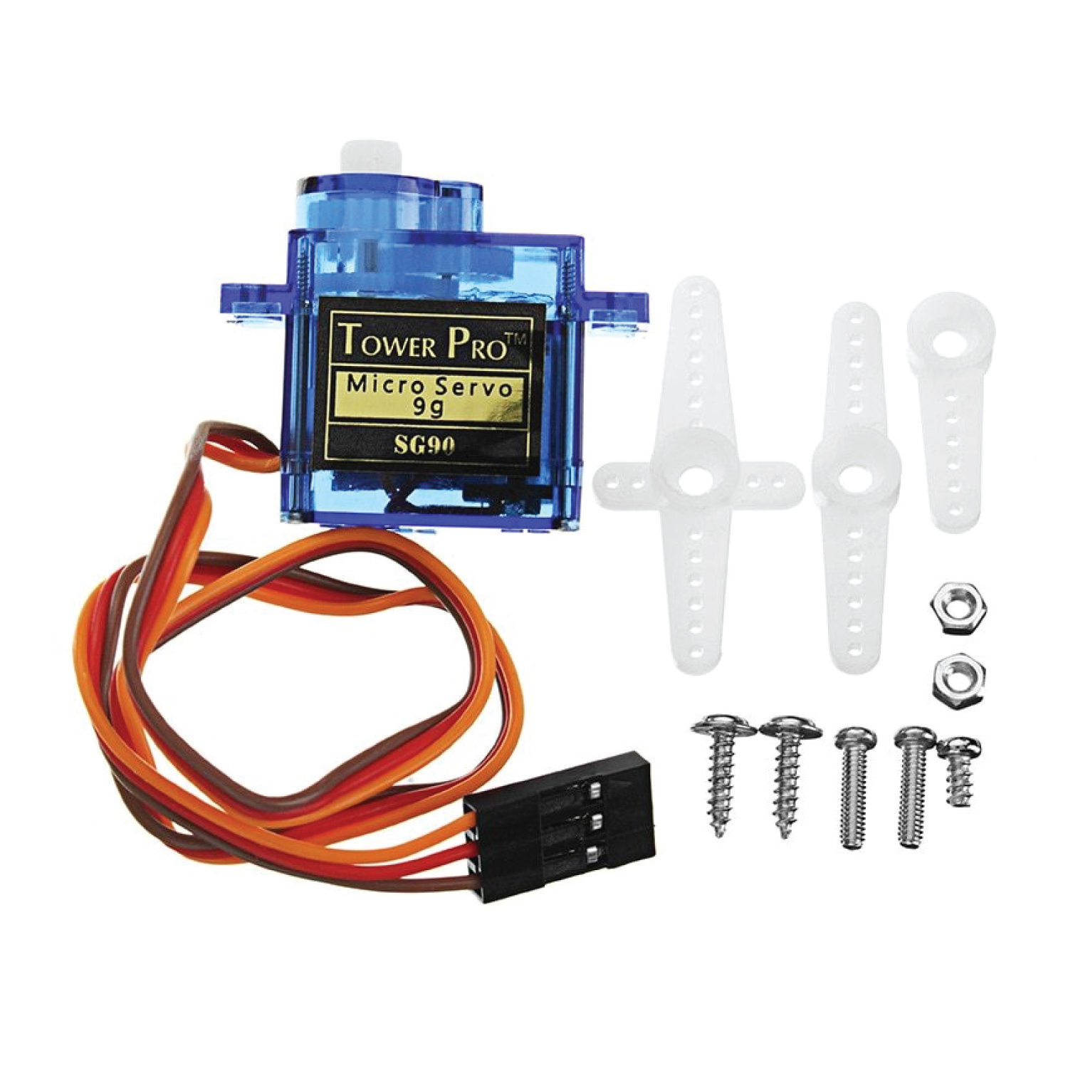 Servo Motor SG90 Servo Motor 180 Degrees 9G Micro Servo Motor for RC Helicopter, Airplane, Robotics Project. 
