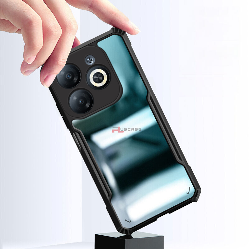 PlusCase for Infinix Smart 8 Case Air Cushion Hard Clear Shockproof Back Cover. 