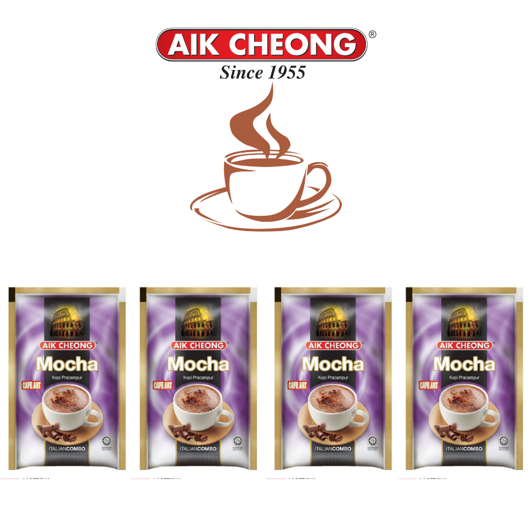 Aik Cheong Mocha Instant Coffee 300g (25g x 12 sachets). 