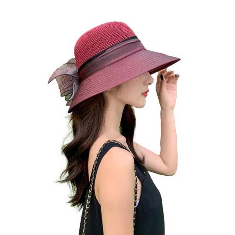Women Fisherman Hat Chic Breathable Foldable Women Sun Hat Fishnet Lady Beach Hat Lady Beach Hat Headwear
