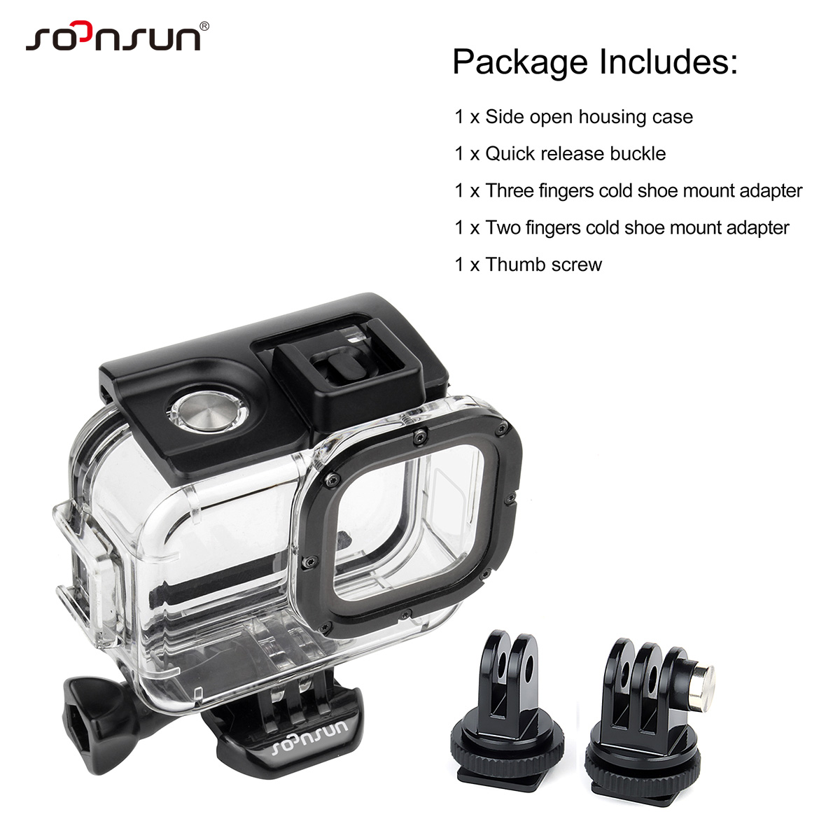 GoPro Hero 13 için SOONSUN yan açık koruyucu kılıf 12 11 10 9 siyah tel bağlanabilir iskelet kabuk konut git Pro 13 çerçeve. 