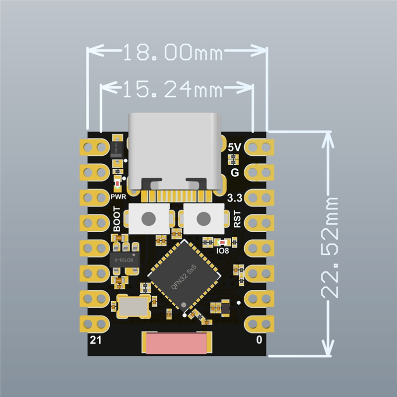 ESP32-C3 Development Board ESP32 SuperMini Development Board ESP32 Development Board WiFi Bluetooth Easy Install. 