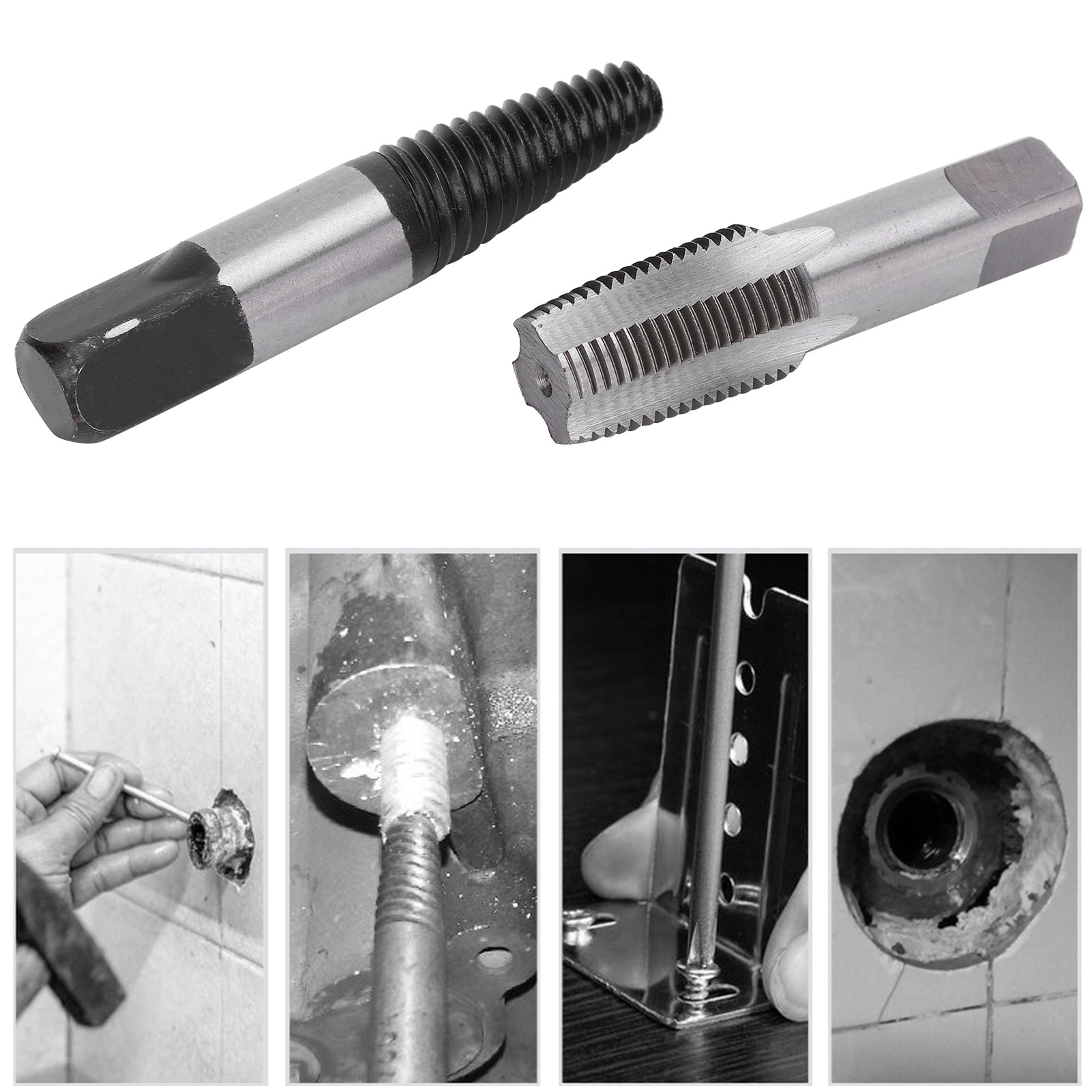 Pipe Extractor with Tap 1/2in Thread Removal Repair Manual Broken Remover Tools. 