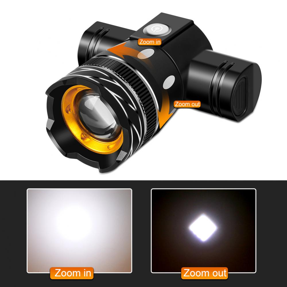 4pcs T6 LED Bicycle Front Light Rechargeable Lamp Lantern 2400mAh Adjustable Zoom MTB Bike Headlight Cycling Flashlight Lanterna. 
