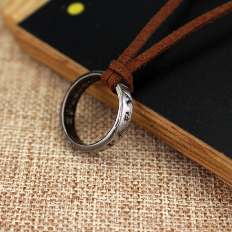 Mysterious Waters 4 Choker Necklace Letter SIC PARVIS MAGNA Drake Neckalces Pendants Ring for Women Men Jewelry GIftscosplay