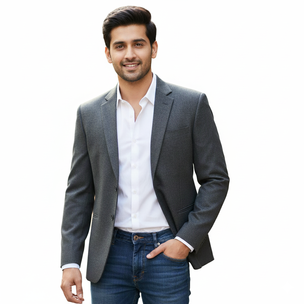 Grey/Ash Blazer for Men | Casual Winter Blazer | Soft & Warm Fabric | Stylish Outerwear for Office & Daily Wear | Trendy Menâs Winter Coat | Comfortable Fit | Premium Look | Perfect for Parties, Meetings & Travel | Best Deal on Daraz | Fashion Blazer fo